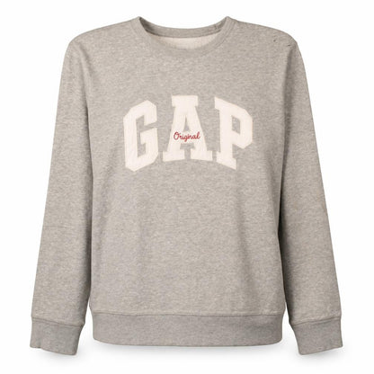 Gap Women's Grey Pullover Sweatshirt Original Logo Size M