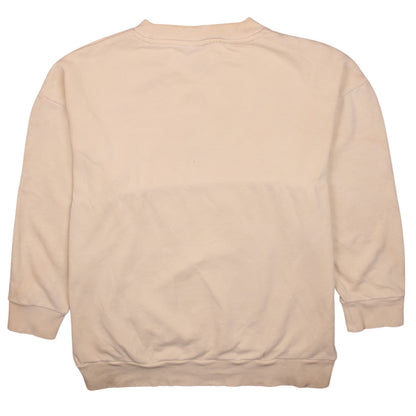 Adidas Men Beige Logo Pullover Sweatshirt Size M Regular Fit