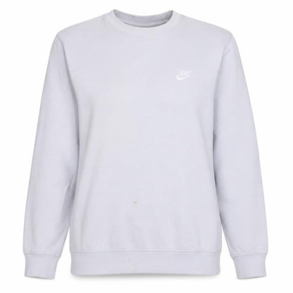 Nike Womens White Cotton Blend Pullover Sweatshirt M