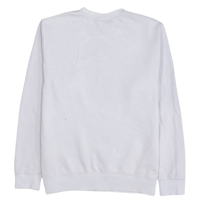 Nike Womens White Cotton Blend Pullover Sweatshirt M