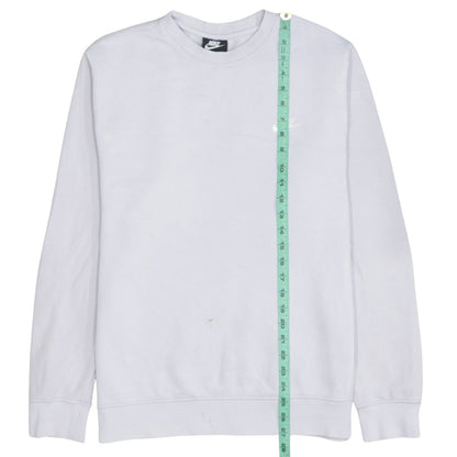 Nike Womens White Cotton Blend Pullover Sweatshirt M