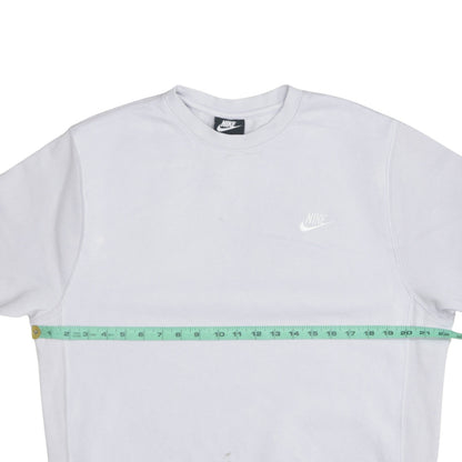 Nike Womens White Cotton Blend Pullover Sweatshirt M