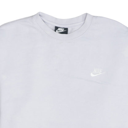 Nike Womens White Cotton Blend Pullover Sweatshirt M