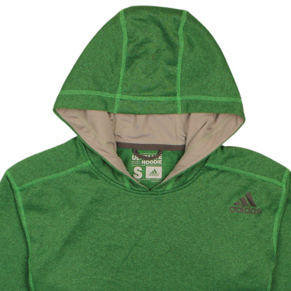 Adidas Men's Green Pullover Hoodie S Regular Fit Sportswear