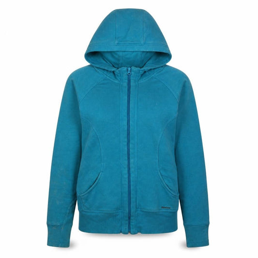 Reebok Women's Blue Full Zip Hoodie Size S Cotton Blend Activewear
