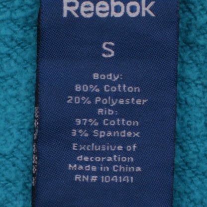 Reebok Women's Blue Full Zip Hoodie Size S Cotton Blend Activewear