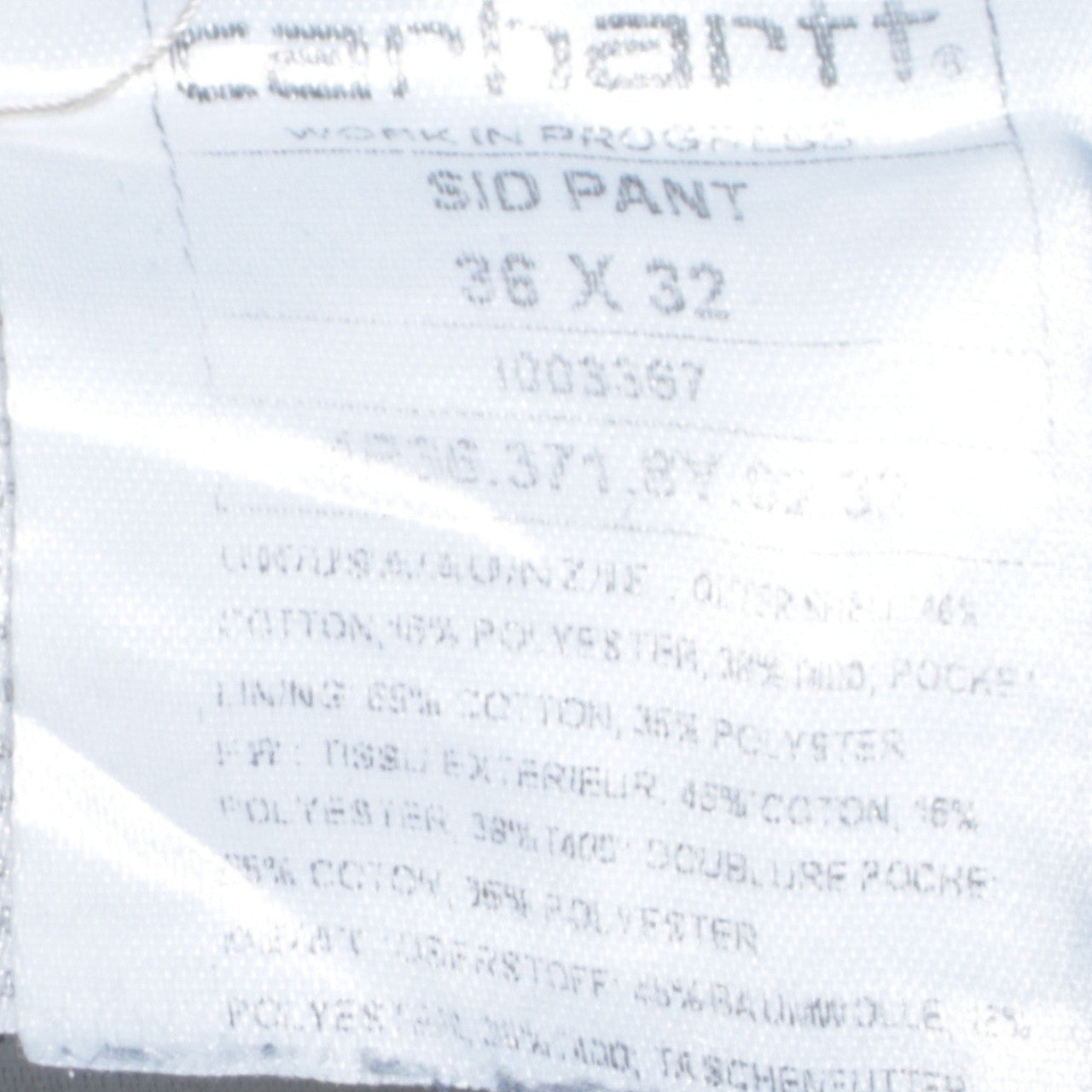Carhartt Men's Beige Slim Fit Chino Trousers 36x32