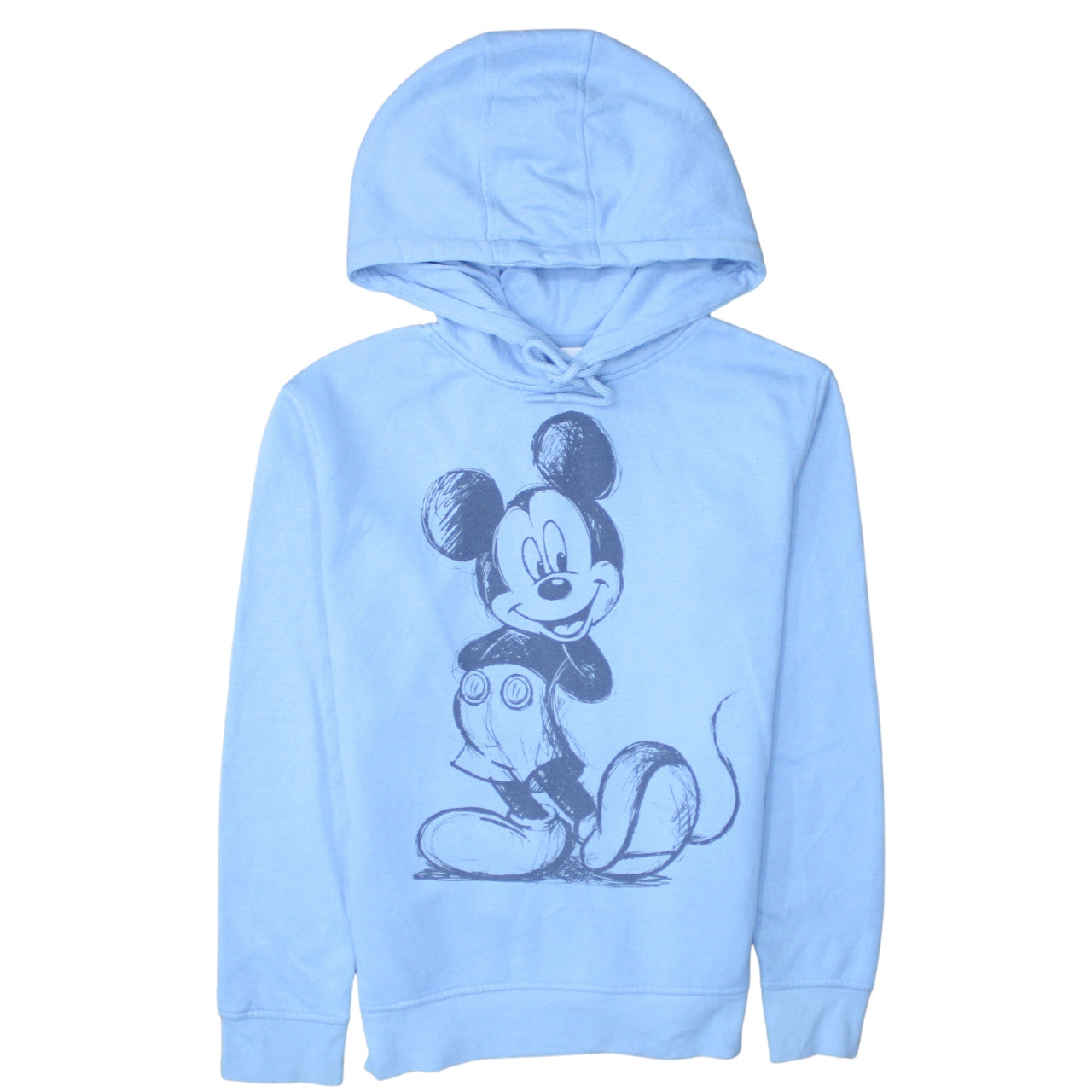 Disney Primark Womens Light Blue 2XS Pullover Hoodie Mickey Graphic