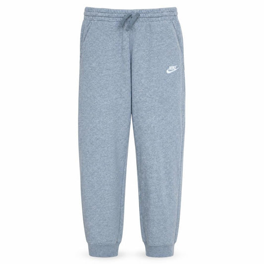 Front view of Nike boys’ grey xl jogger sweatpants with drawstring waist and pockets