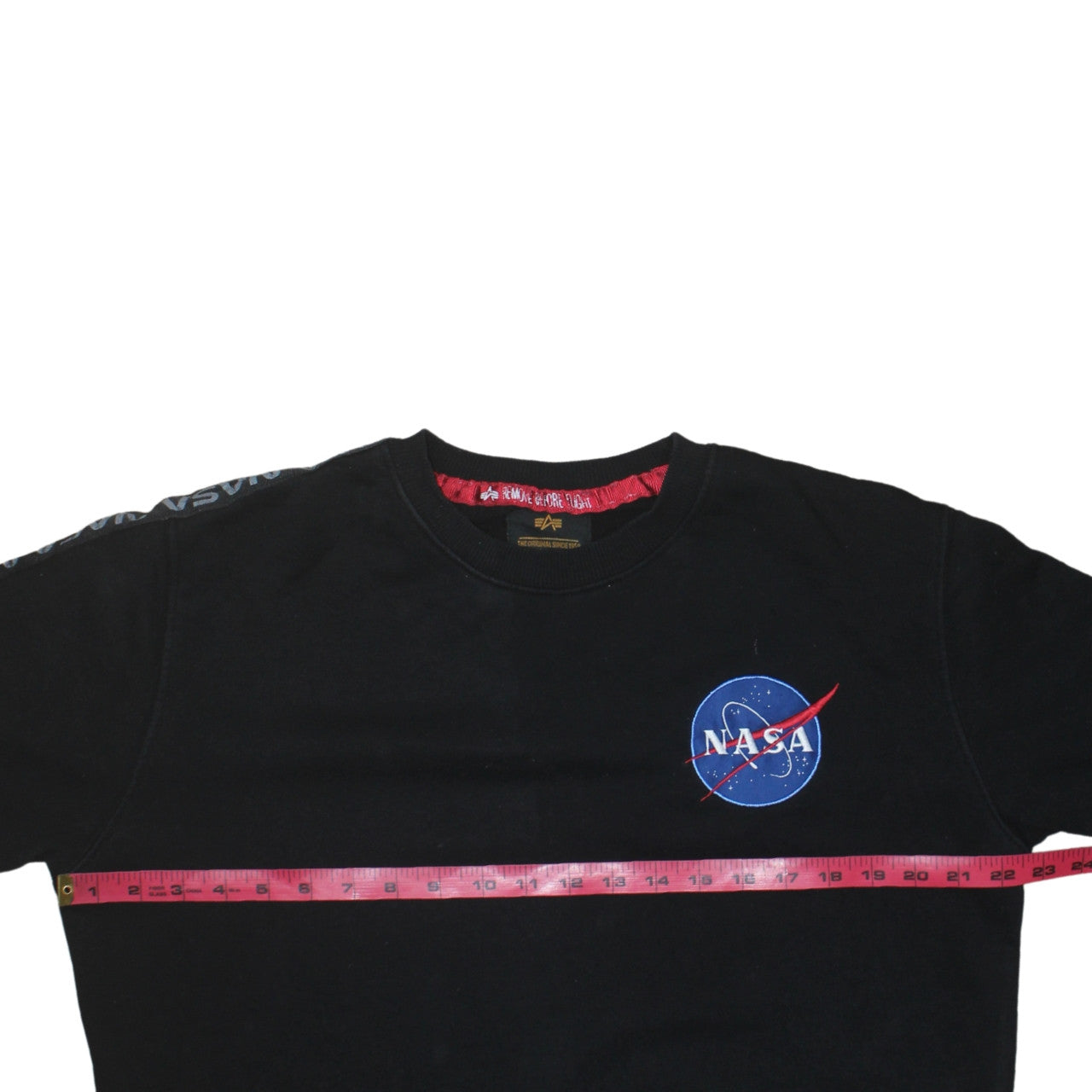 Alpha Industries Men's Black NASA Crew Neck Sweatshirt M