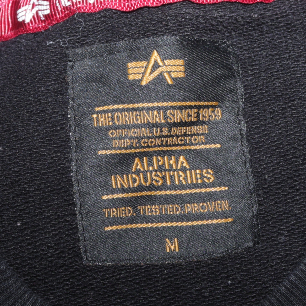 Alpha Industries Men's Black NASA Crew Neck Sweatshirt M