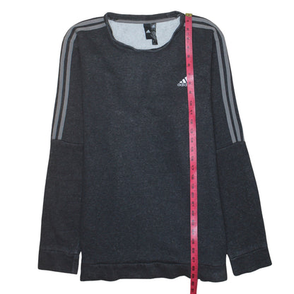 adidas Men Grey XL Pullover Sweatshirt Long Sleeve Crew Neck