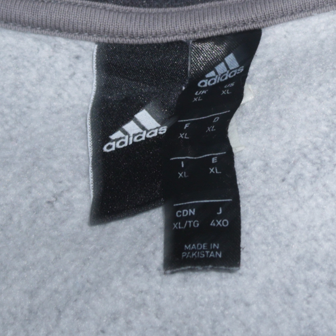 adidas Men Grey XL Pullover Sweatshirt Long Sleeve Crew Neck