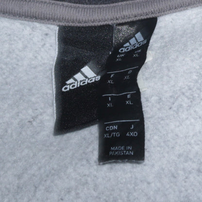 adidas Men Grey XL Pullover Sweatshirt Long Sleeve Crew Neck