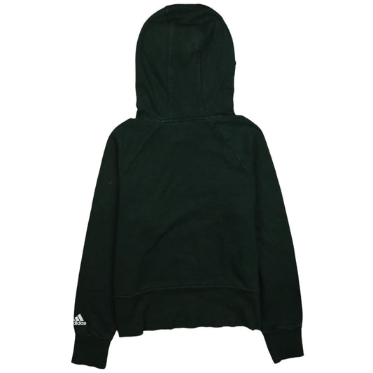 Adidas Womens Dark Green Pullover Hoodie XS Hooded Sweatshirt