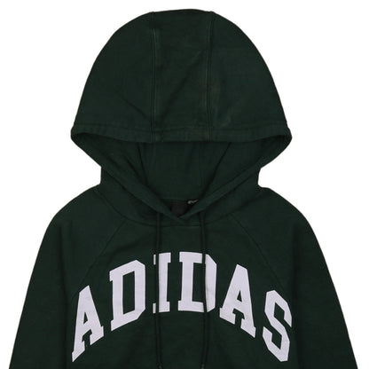 Adidas Womens Dark Green Pullover Hoodie XS Hooded Sweatshirt