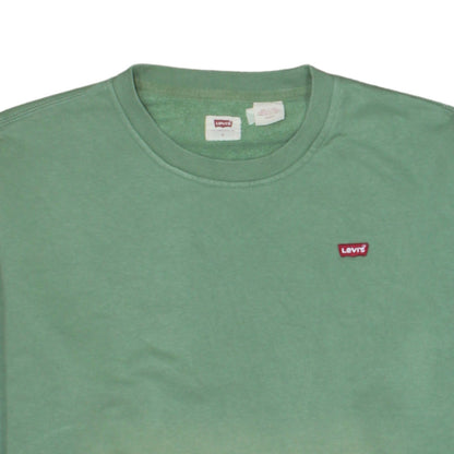 Levi's Men's Green Crew Neck Fleece Sweatshirt Size S Regular Fit