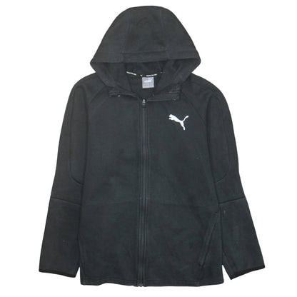 Puma Men's Black Full Zip Hoodie Size L Sports Fleece Jacket