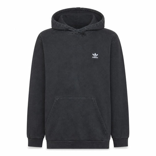 Adidas Men Black Pullover Hoodie L Fleece Sports Logo