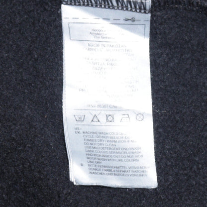 Adidas Men Black Pullover Hoodie L Fleece Sports Logo