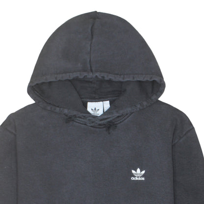 Adidas Men Black Pullover Hoodie L Fleece Sports Logo