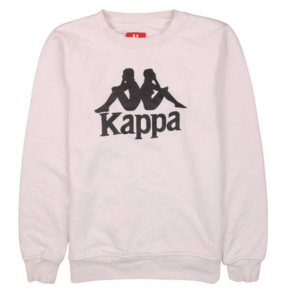 Kappa Men's White Small Logo Crew Neck Sweatshirt