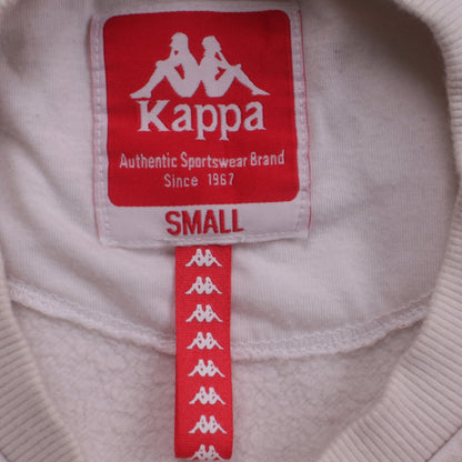 Kappa Men's White Small Logo Crew Neck Sweatshirt