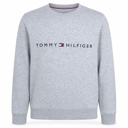 Tommy Hilfiger Mens Grey Logo Crew Neck Sweatshirt Size S