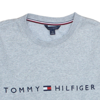 Tommy Hilfiger Mens Grey Logo Crew Neck Sweatshirt Size S