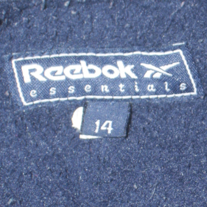 Reebok Womens Blue Fleece Zip Jacket Size 14 Full Zip Logo Sportswear