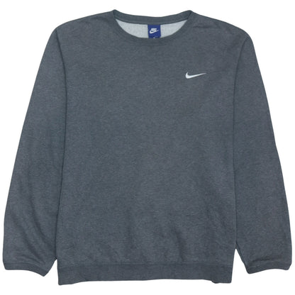 Nike Men’s Grey XL Pullover Crew Neck Logo Sweatshirt