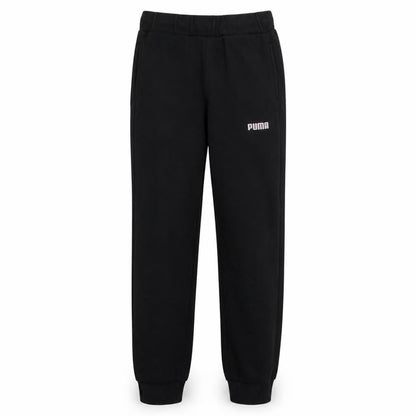 Front view of Puma boys’ black 11-12 years jogger sweatpants regular fit activewear