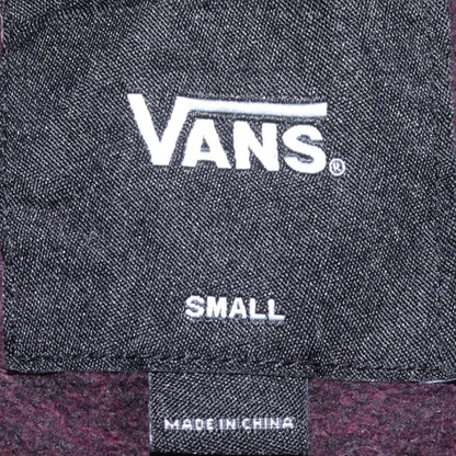 Vans Mens Red Full Zip Logo Hoodie Small Regular Fit