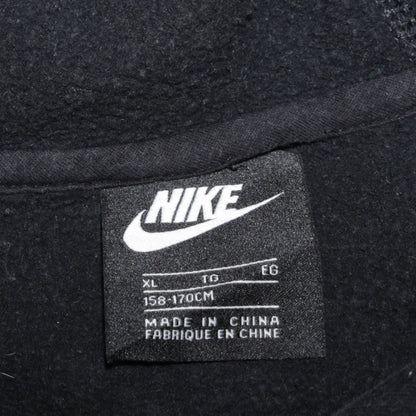 Nike Boys Black Full Zip Hoodie XL 158-170cm Fleece Lined Sweatshirt