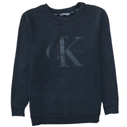 Calvin Klein Jeans Men's Black Small Pullover Logo Sweatshirt