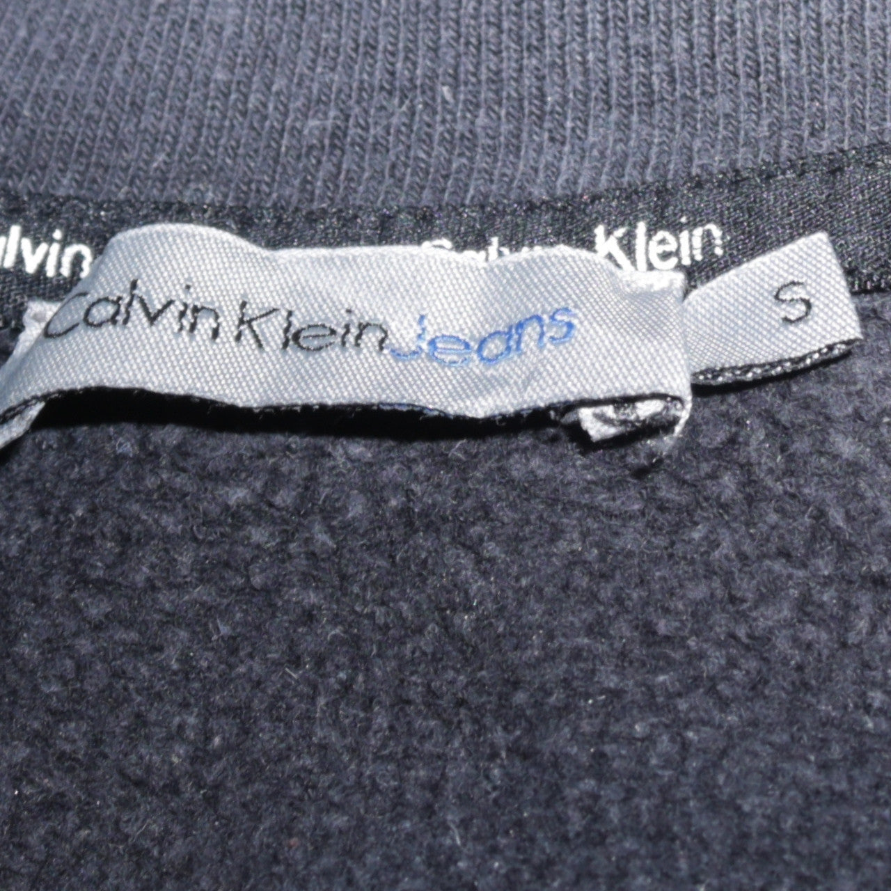 Calvin Klein Jeans Men's Black Small Pullover Logo Sweatshirt