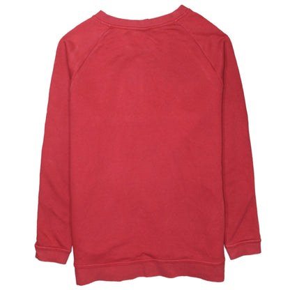 Nike Men's Red Crew Neck Graphic Logo Pullover Sweatshirt Size L