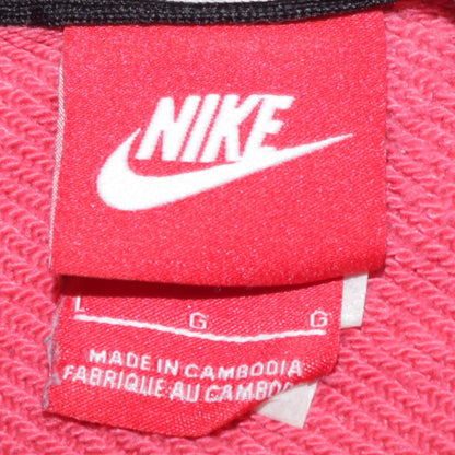 Nike Men's Red Crew Neck Graphic Logo Pullover Sweatshirt Size L