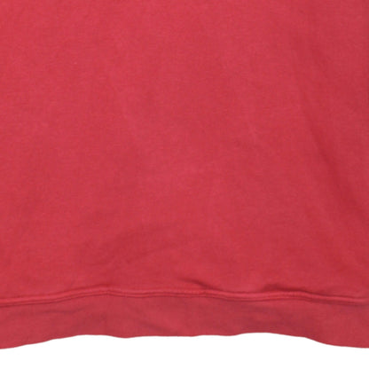 Nike Men's Red Crew Neck Graphic Logo Pullover Sweatshirt Size L