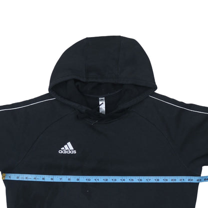 adidas Men's Black Pullover Fleece Hoodie L Sports Logo Sweatshirt