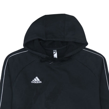 adidas Men's Black Pullover Fleece Hoodie L Sports Logo Sweatshirt