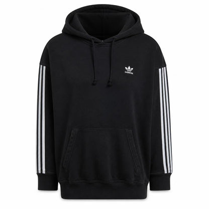 Adidas Womens Black Size 10 Pullover Hoodie with 3 Stripes Logo