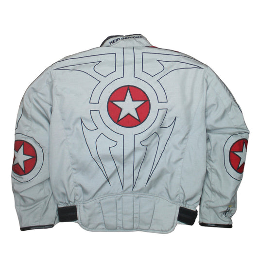 Hein Gericke Men's Grey Red Motorcycle Jacket Size S Waterproof