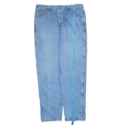 Wrangler Men's Blue Straight Fit Denim Jeans 38x34 USA Made