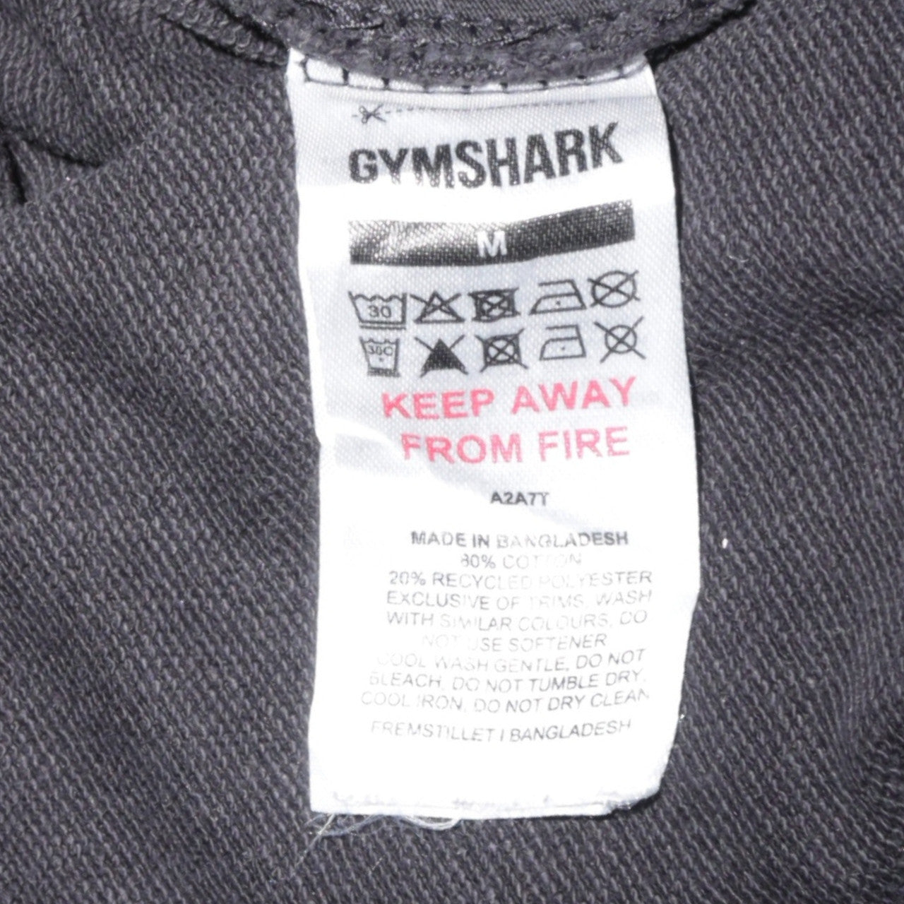 Gymshark Men's Black Jogger Trousers Size M Fleece Activewear