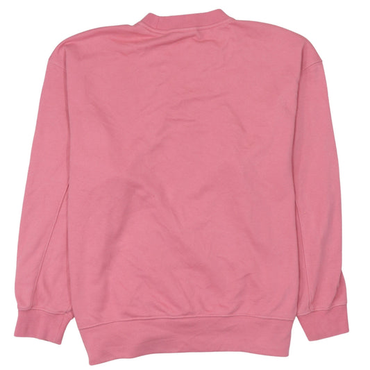 Adidas Women Pink Crew Neck Pullover Sweatshirt XS UK 6 Cotton Logo