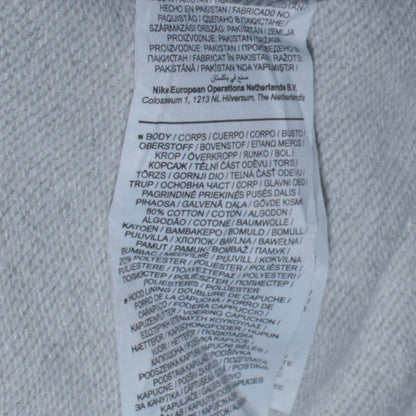 Nike Womens Grey Pullover Hoodie L Logo Fleece Sweatshirt