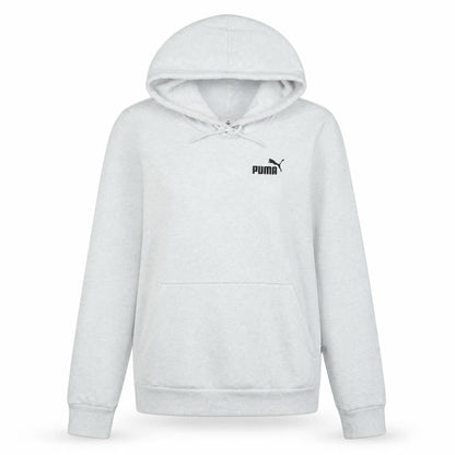 Puma Womens Grey Medium Pullover Hoodie with Logo and Pockets