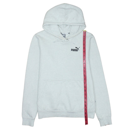 Puma Womens Grey Medium Pullover Hoodie with Logo and Pockets