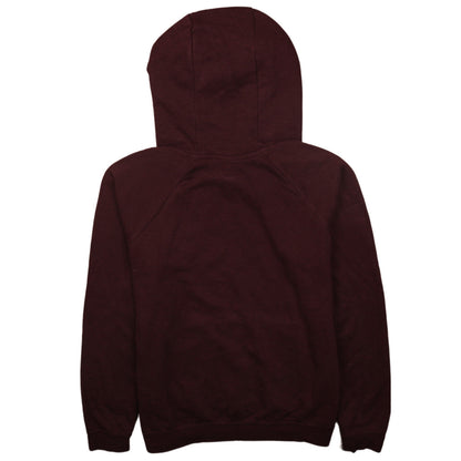 Nike Women Burgundy Pullover Hoodie Size M with Logo Print